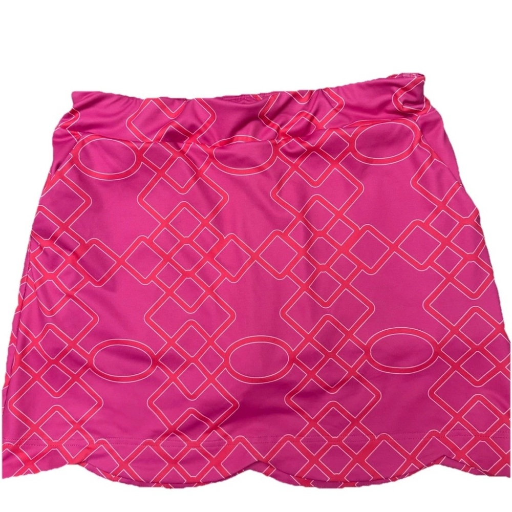 Vibrant Pink Geometric Women's Skort